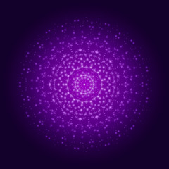 Purple light mandala. Abstract vector ornament