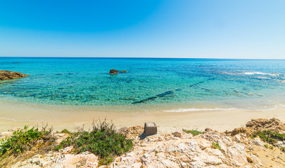 Turquoise water in Santa Giusta beach