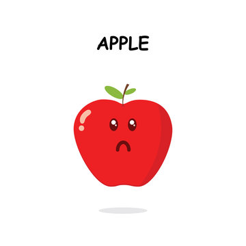 apple character in white background