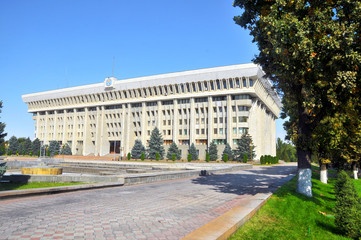 Naklejka premium The White House - the presidential office building in Bishkek, Kyrgyzstan