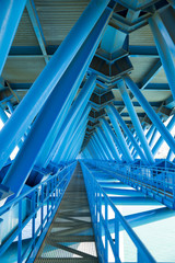 Interior of a bridge.