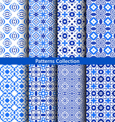 Blue floral backgrounds flower patterns