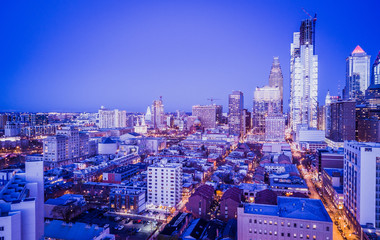 Aerial Philly Skyline