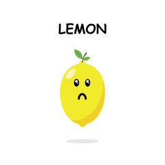 lemon character in white background
