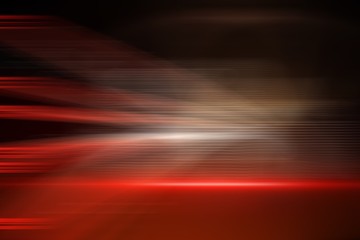 Red light beams with skyscrapers