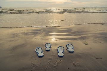 sandals on the beach