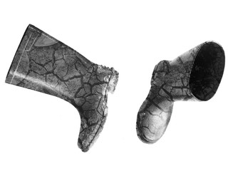 arid area in boots ,environment concept