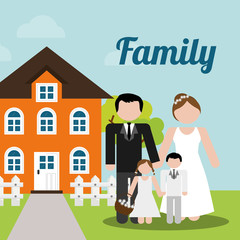 family home wedding new house image vector illustration eps 10