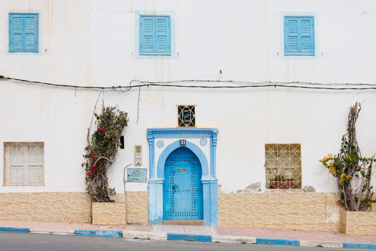 Belle fa&ccedil;ade de maison marocaine &agrave; Sidi Ifni