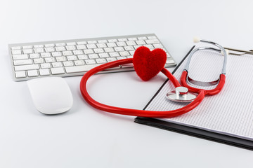 white doctor desk,Doctor working,Hospital Workplace