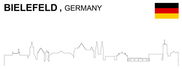 Obraz premium Bielefeld Silhouette