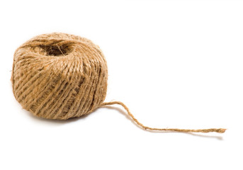 Image of a rope on white background closeup
