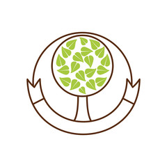 tree organic food emblem image vector illustration eps 10