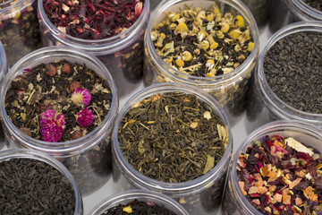 Tea on the white background