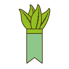 leaves organic food nature stamp vector illustration eps 10