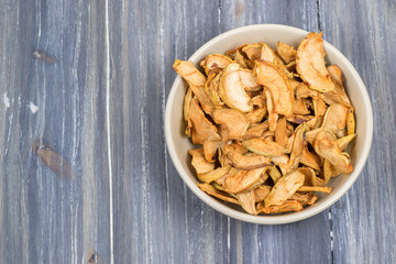 dried apples closeup