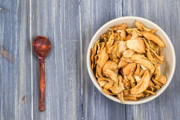 dried apples closeup