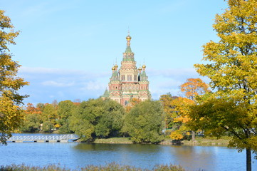 Church in autumn