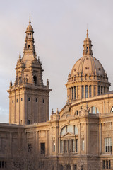 Obraz premium National palace, Palau nacional, hosts MNAC-museum national art of Catalonia, park montjuic, Barcelona,Spain.