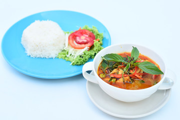 Spicy curry with rice
