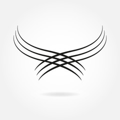 Calligraphic design element. Vector graphic page decoration.