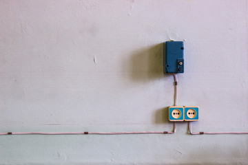 Old electric socket and wire