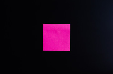 blank sticky note or post note colorful on blackboard.