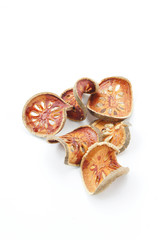 Bael dry fruit tea isolated on white background