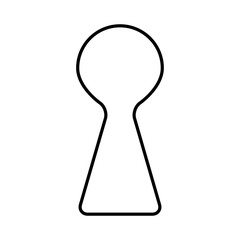 Fototapeta premium keyhole silhouette outline vector symbol icon design.