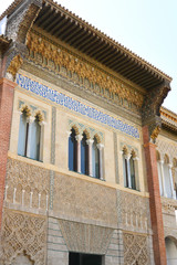 Detail of Alcazar Royal Palace in Seville