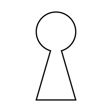 recommend clip art: keyhole silhouette outline vector symbol icon design.