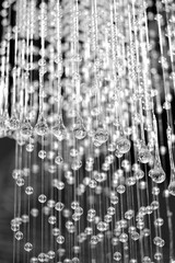 Bright shiny hanging decor in the hall of the public building