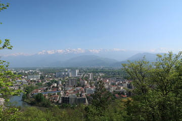 Vue sur l'agglomération grenobloise