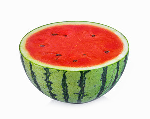 half of watermelon isolated on white background.
