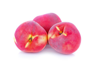 Peach. Fruit with slice isolated on white background
