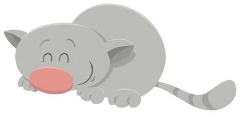 sleeping cat cartoon character