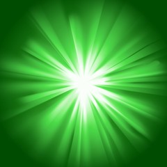 Glowing light green burst