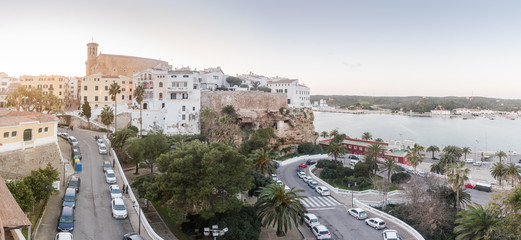 Panoramic view of Mahon, Menorca. Spain