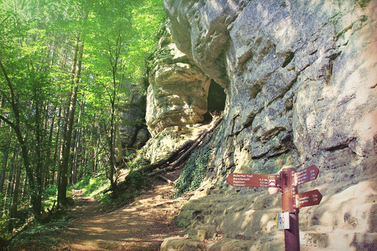 Mullerthal Trail, Schiessentumpel Waterfall, Luxembourg
