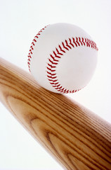 Baseball bat and ball