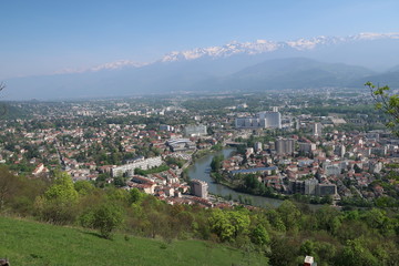 Naklejka premium Grenoble depuis la Bastille