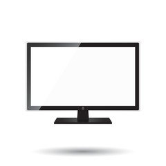 Tv Icon vector illustration in flat style isolated on white background. Television symbol for web site design, logo, app, ui.