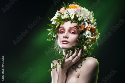 Portrait Of The Young Woman With Hair Decoration Of Hair