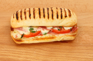 Pannini on a wooden worktop