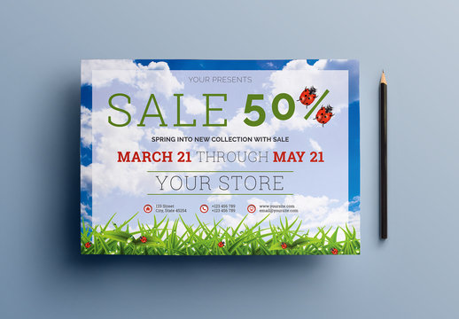 Four Spring Sale Flyer Layouts