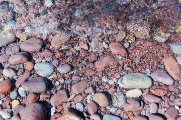 Pebbles on the seashore, Banyalbufar, Mallorca. Spain