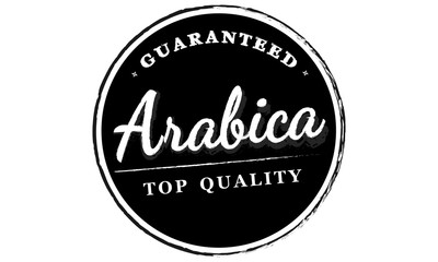 Black Arabica Badge Retro 