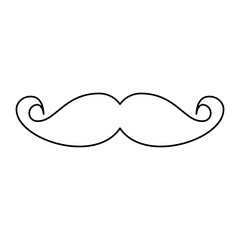 mustache accessory isolated icon