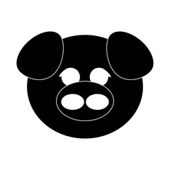pig cute animal cartoon icon image vector illustration design 