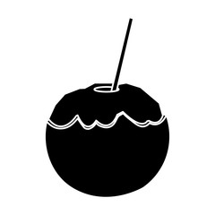 Obraz premium coconut cocktail icon image vector illustration design 